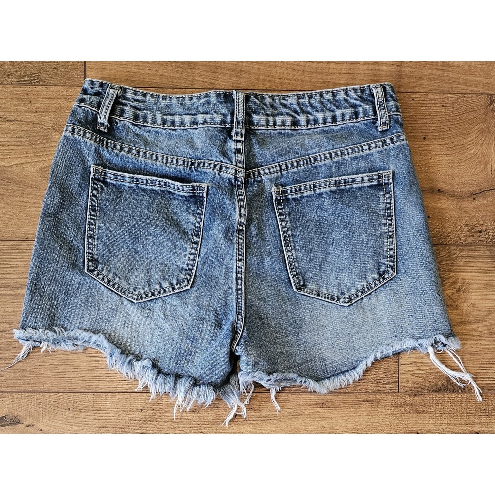 Realty Jeans Size XL/42  Blue‎ Ripped Denim Distressed Shorts (30 Inch Waist) - Picture 2 of 12